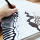 Cora Verhagen - intuitive artist, black and white organic drawing